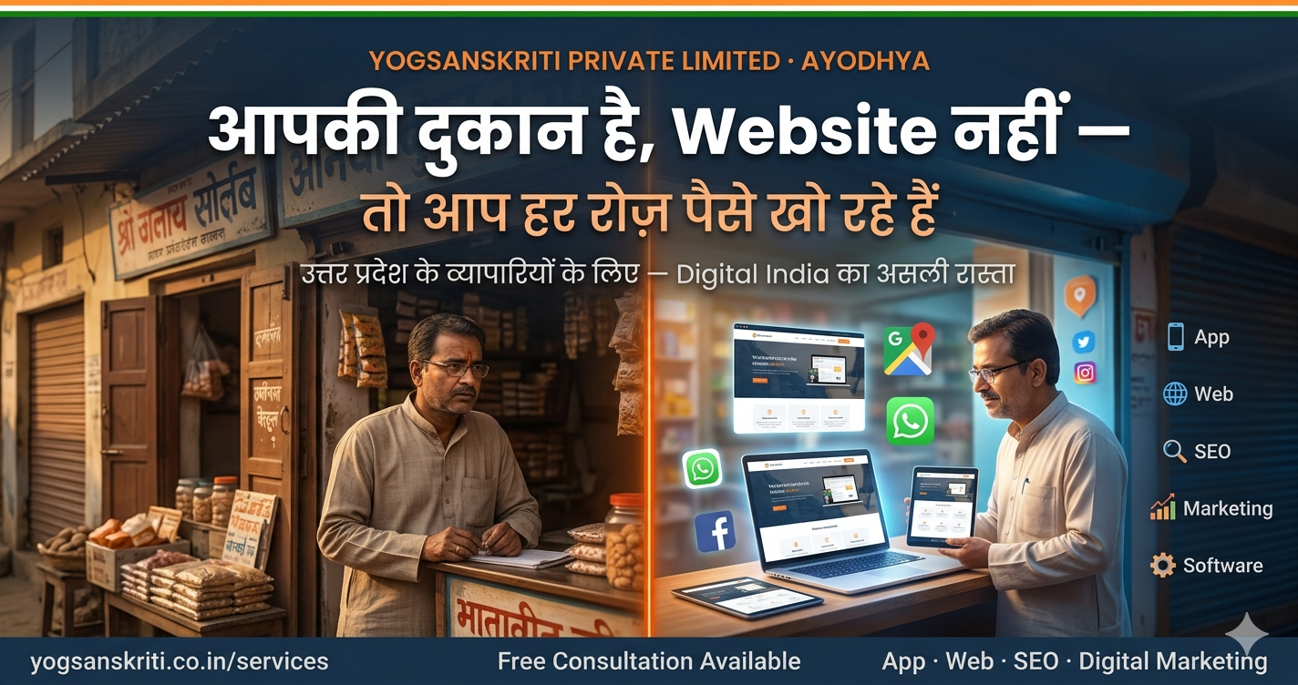 आपकी दुकान है, Website नहीं — तो आप हर रोज़ पैसे खो रहे हैं